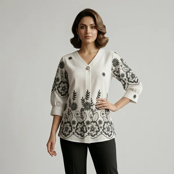 Grace_Floral_Kurti_White