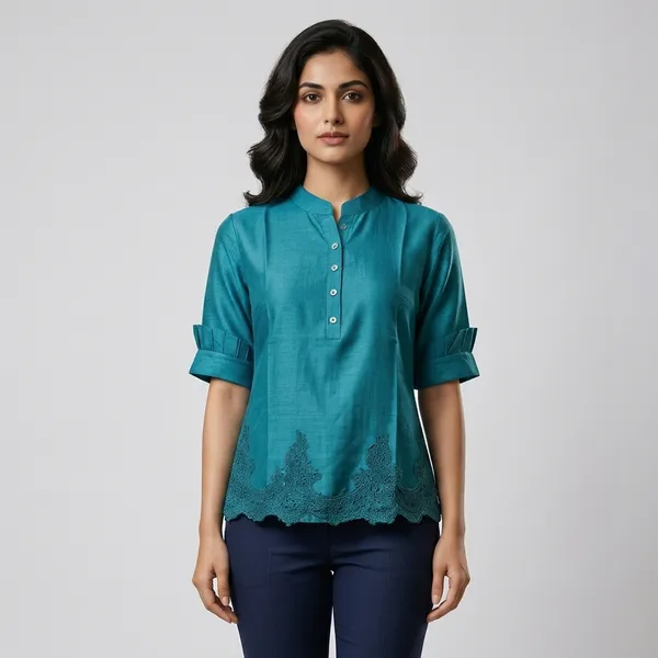 Classic_Kurti_Top_Peacock_Green