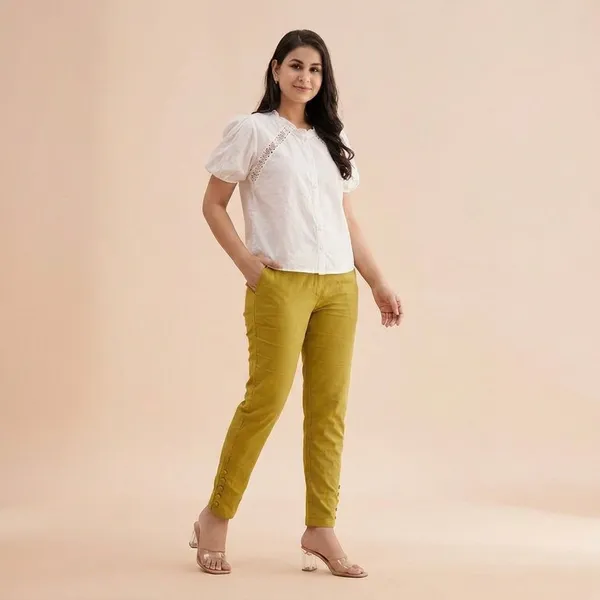 Straight_Fit_Pants_Yellow