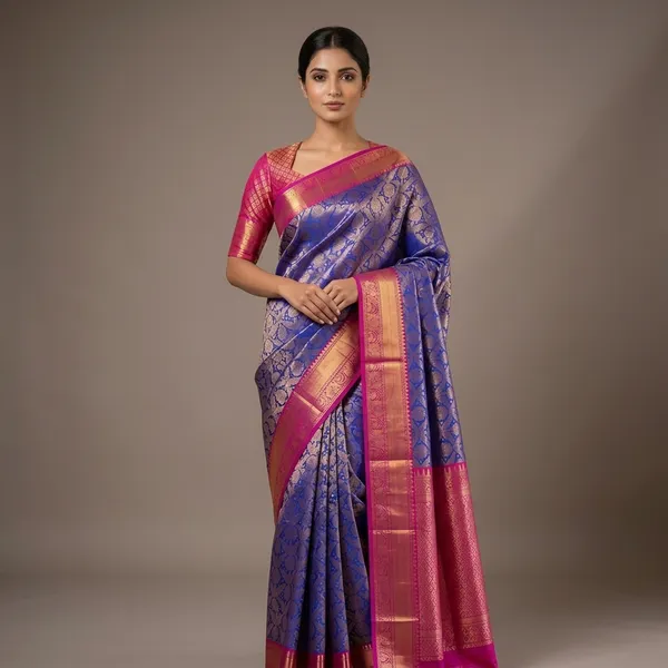Royal_Blue_Pink_Kanjivaram_Style_Silk_Saree