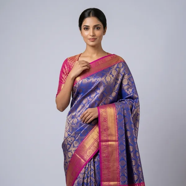 Royal_Blue_Pink_Kanjivaram_Style_Silk_Saree