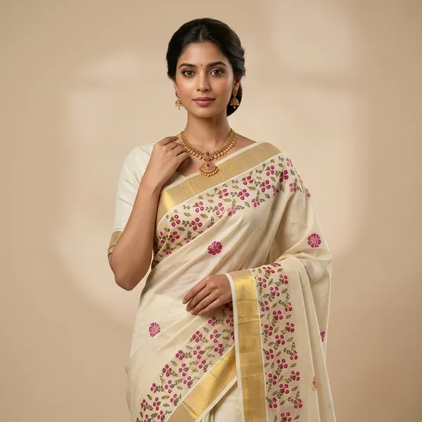 Ivory_Bloom_Border_Traditional_Saree