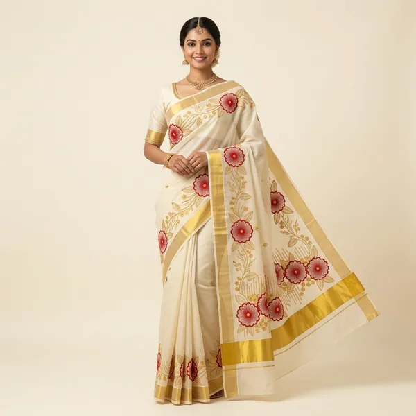 Gulnaar_Blossom_Kasavu_Saree