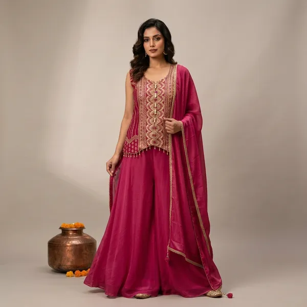 Zareen_Fuchsia_Heritage_Palazzo_Ensemble