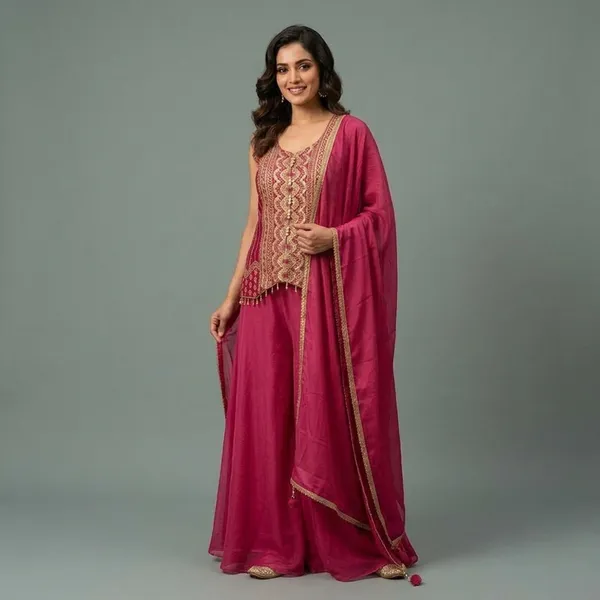 Zareen_Fuchsia_Heritage_Palazzo_Ensemble