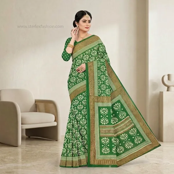 Vrinda_Emerald_Heritage_Printed_Saree