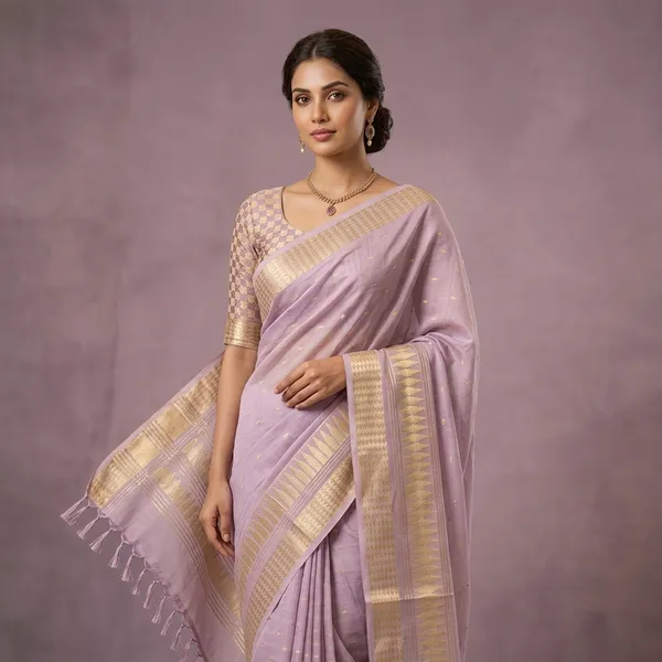 Lavender_Rajsi_Weave_Saree