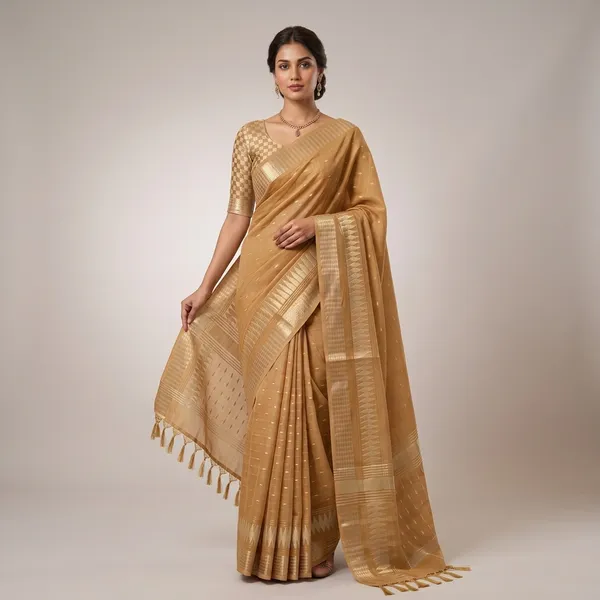 Golden_Amber_Rajsi_Weave_Saree