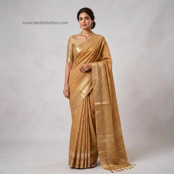 Golden_Amber_Rajsi_Weave_Saree