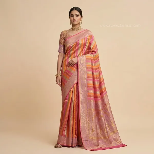 Rangrekha_Pink_Zari_Saree
