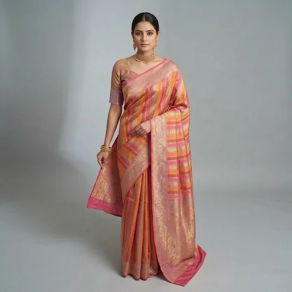 Rangrekha_Pink_Zari_Saree