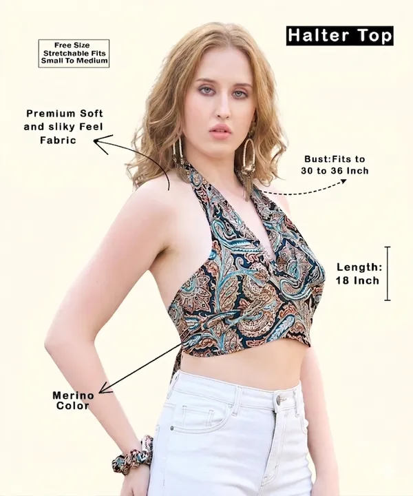 Blue_Soft_Silk_Wrap_Fit_Halter_Crop_Top_For_Women