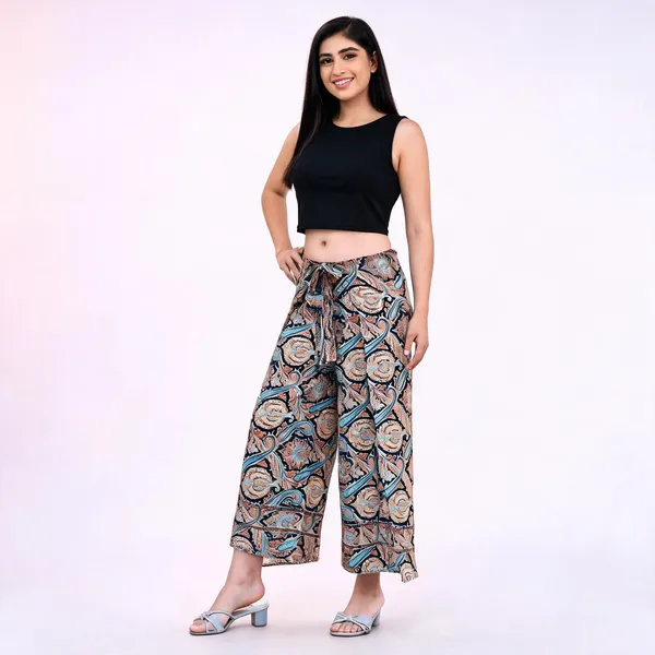 Multicolor_Soft_Silk_Wrap_Fit_Palazzo_Pants_For_Women