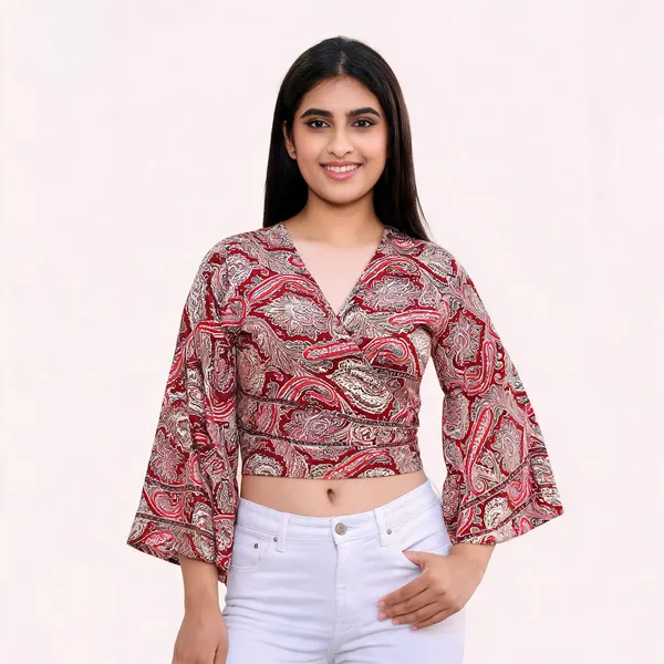 Maroon_Soft_Silk_Regular_Fit_Wrap_Crop_Top_For_Women