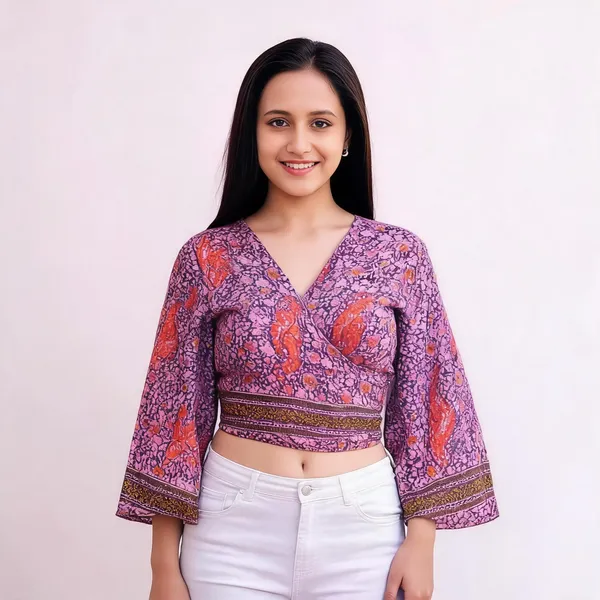Blue_Soft_Silk_Wrap_Fit_Wrap_Crop_Top_For_Women