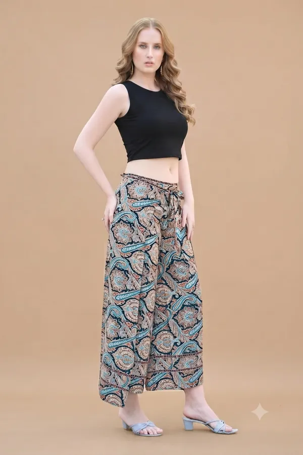 Multicolor_Soft_Silk_Wrap_Fit_Palazzo_Pants_For_Women