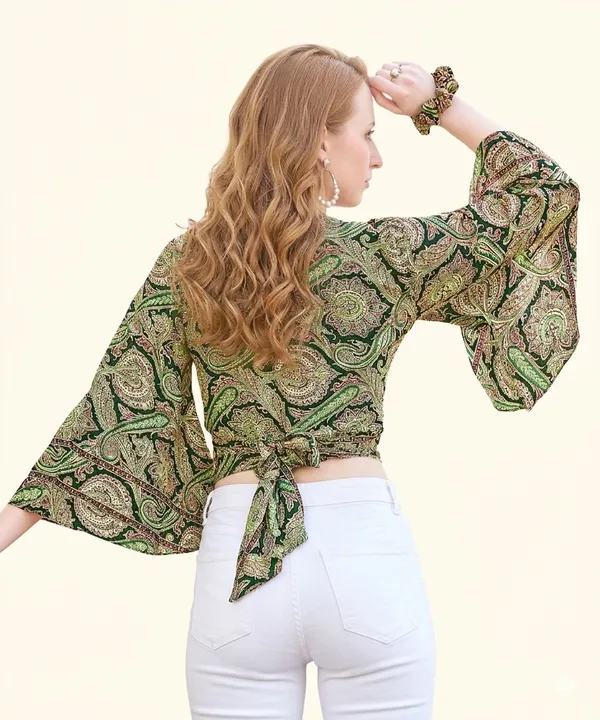 Rama_Soft_Silk_Wrap_Fit_Wrap_Crop_Top_For_Women