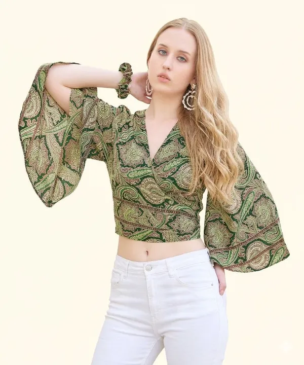 Rama_Soft_Silk_Wrap_Fit_Wrap_Crop_Top_For_Women