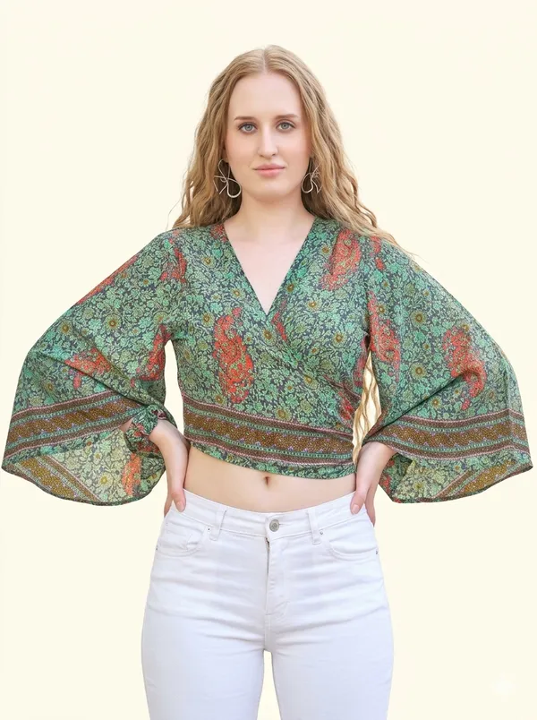 Mehndi_Soft_Silk_Wrap_Fit_Wrap_Crop_Top_For_Women