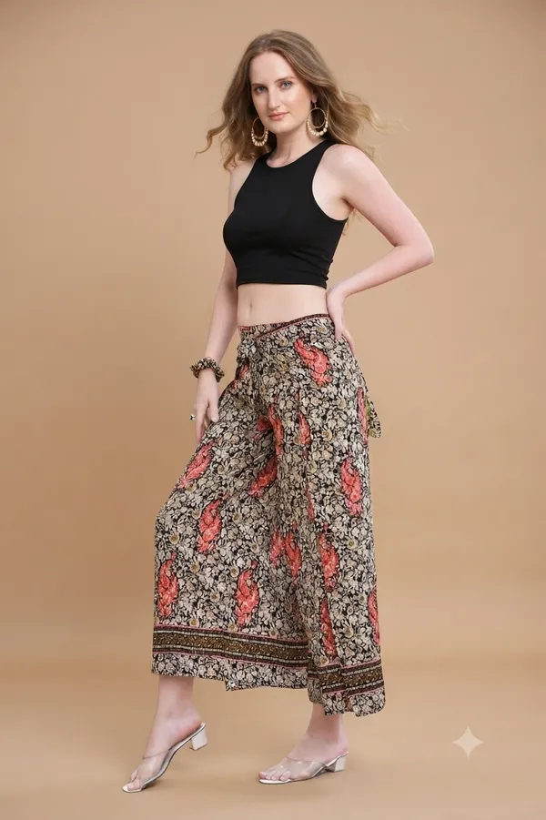 Multicolor_Soft_Silk_Wrap_Fit_Palazzo_Pants_For_Women