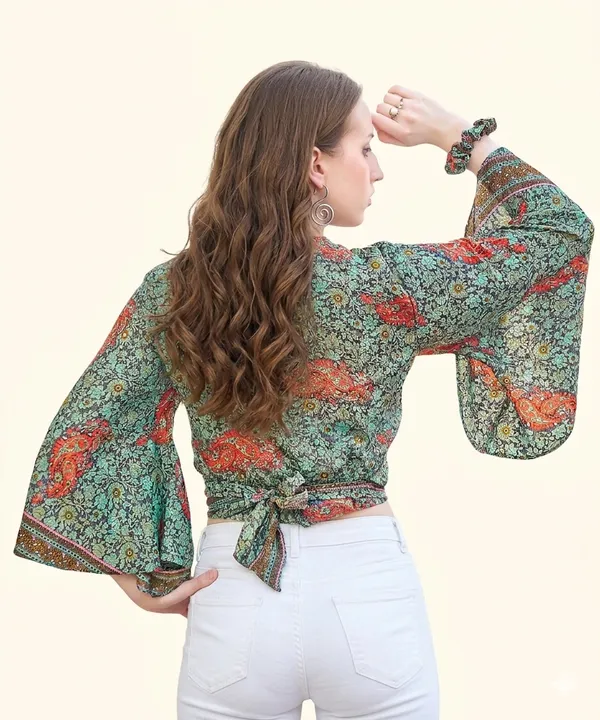 Mehndi_Soft_Silk_Wrap_Fit_Wrap_Crop_Top_For_Women