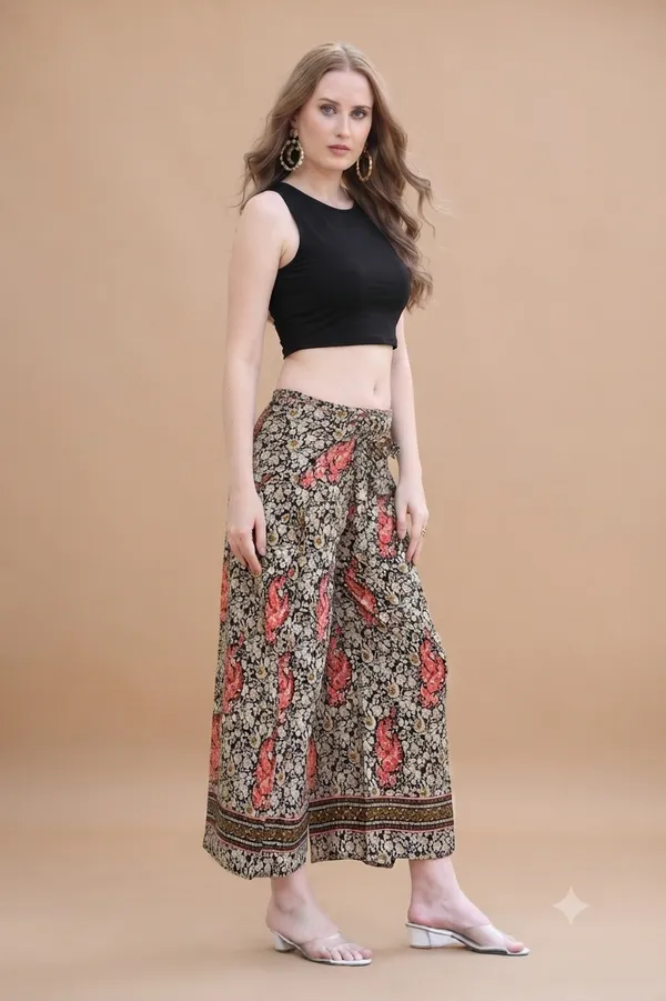 Multicolor_Soft_Silk_Wrap_Fit_Palazzo_Pants_For_Women
