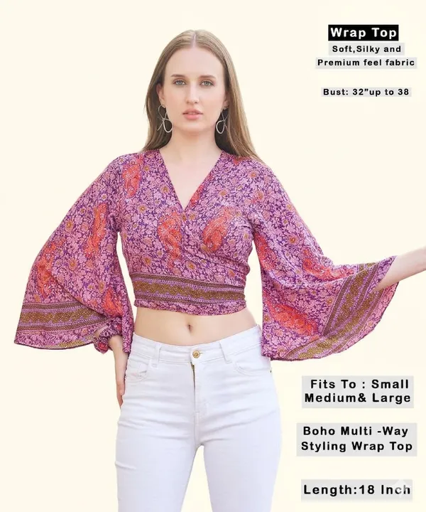 Blue_Soft_Silk_Wrap_Fit_Wrap_Crop_Top_For_Women