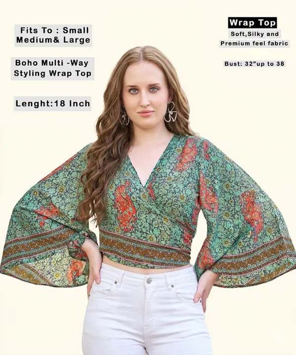 Mehndi_Soft_Silk_Wrap_Fit_Wrap_Crop_Top_For_Women