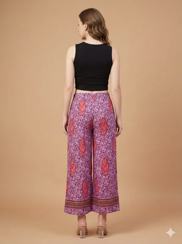 Purple_Soft_Silk_Wrap_Fit_Palazzo_Pants_For_Women