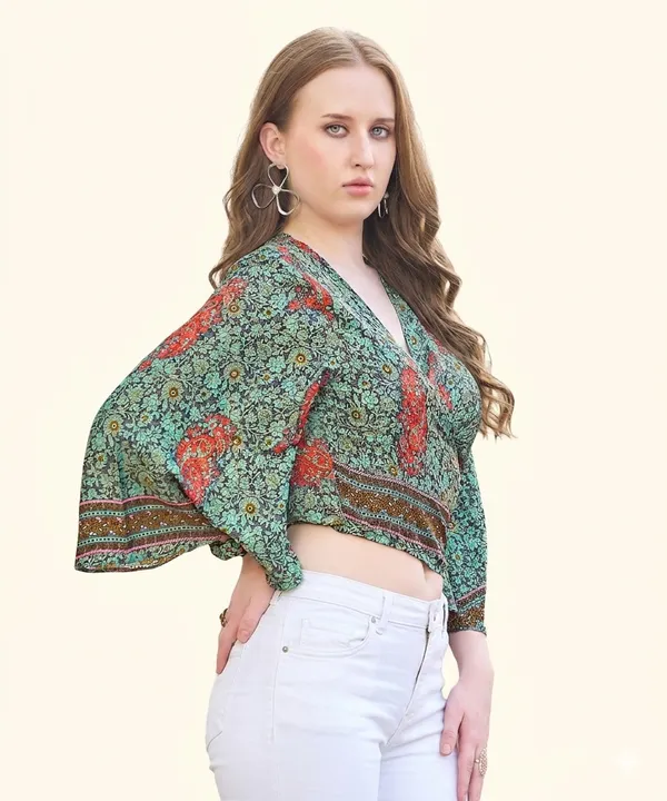 Mehndi_Soft_Silk_Wrap_Fit_Wrap_Crop_Top_For_Women