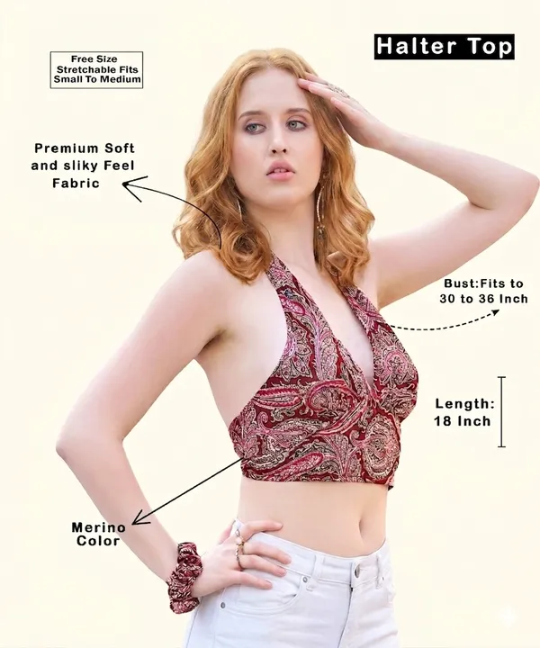 Multicolor_Soft_Silk_Wrap_Fit_Halter_Top_For_Women