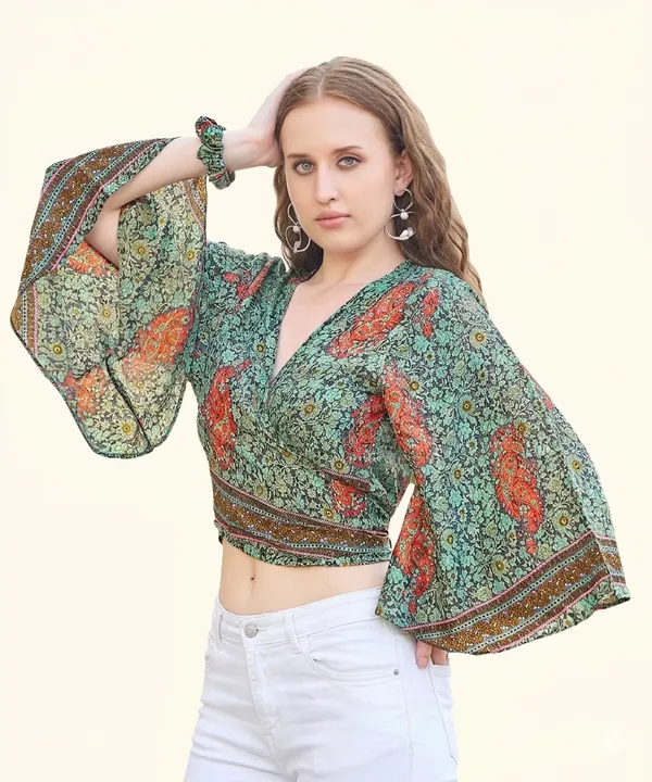 Mehndi_Soft_Silk_Wrap_Fit_Wrap_Crop_Top_For_Women