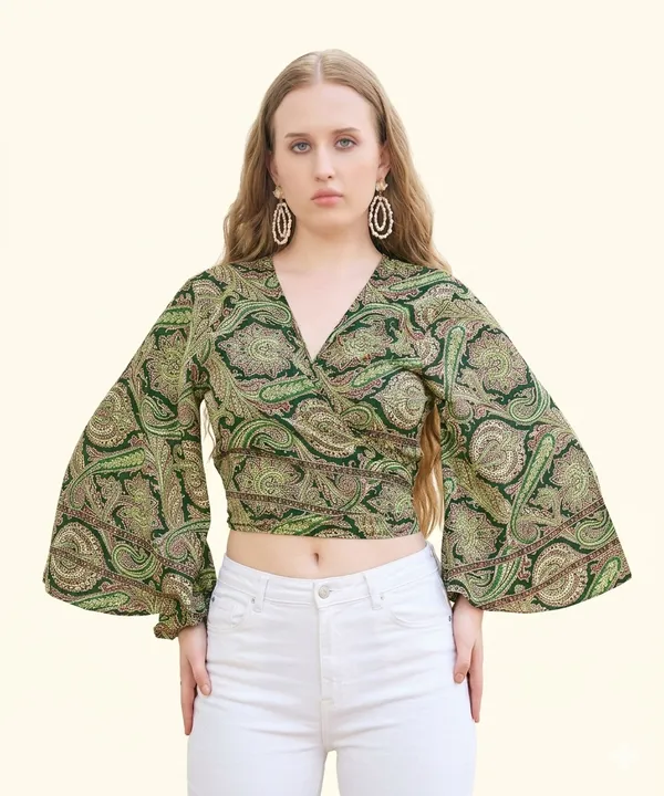 Rama_Soft_Silk_Wrap_Fit_Wrap_Crop_Top_For_Women