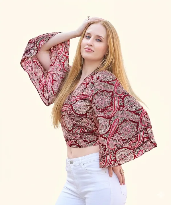 Maroon_Soft_Silk_Regular_Fit_Wrap_Crop_Top_For_Women