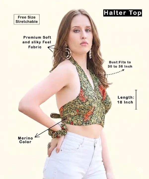 Green_Soft_Silk_Wrap_Fit_Halter_Top_For_Women