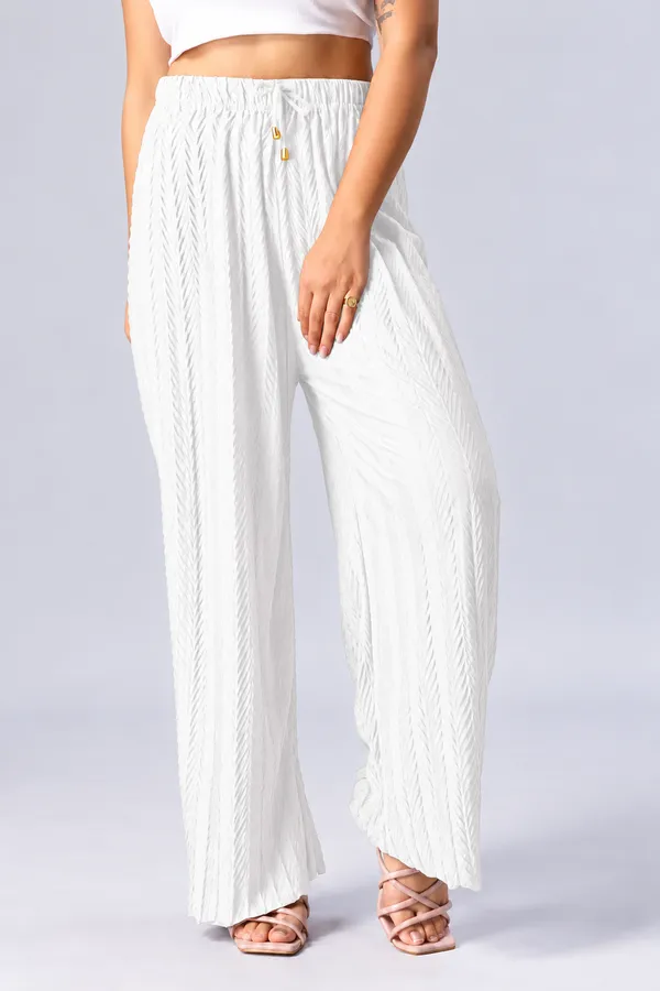 Women's_White_Textured_Pleated_Wide-Leg_Palazzo_Pants_with_Elastic_Waistband