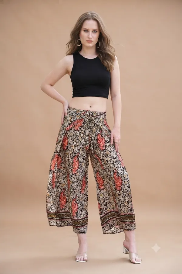 Multicolor_Soft_Silk_Wrap_Fit_Palazzo_Pants_For_Women