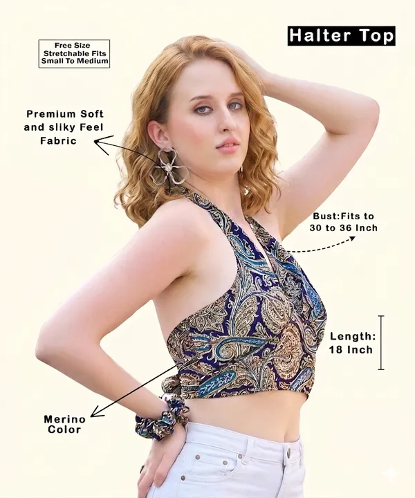 Blue_Soft_Silk_Wrap_Fit_Halter_Crop_Top_For_Women