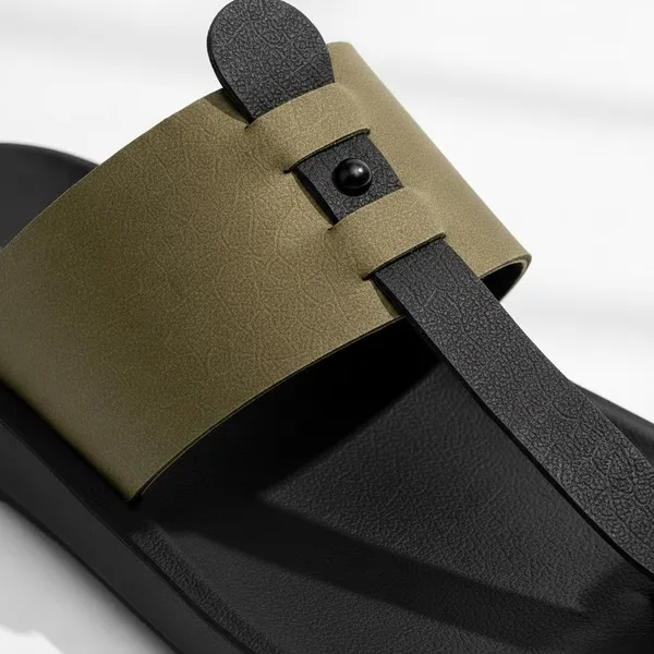 Green_Synthetic_Leather_Sandal_For_Men