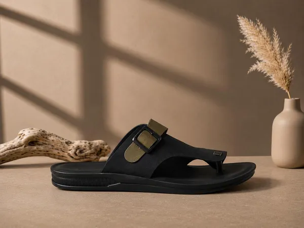 Black_Synthetic_Leather_Sandal_For_Men