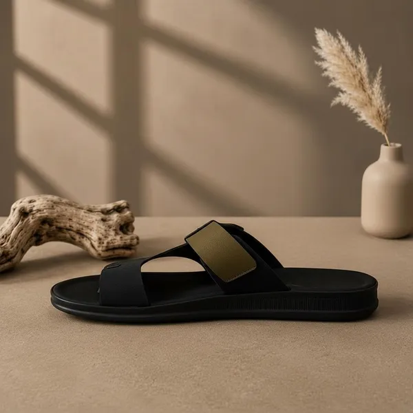 Black_Synthetic_Leather_Sandal_For_Men