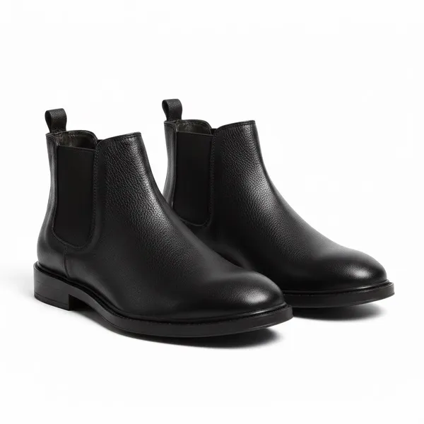 Black_Synthetic_Leather_Shoes_For_Men