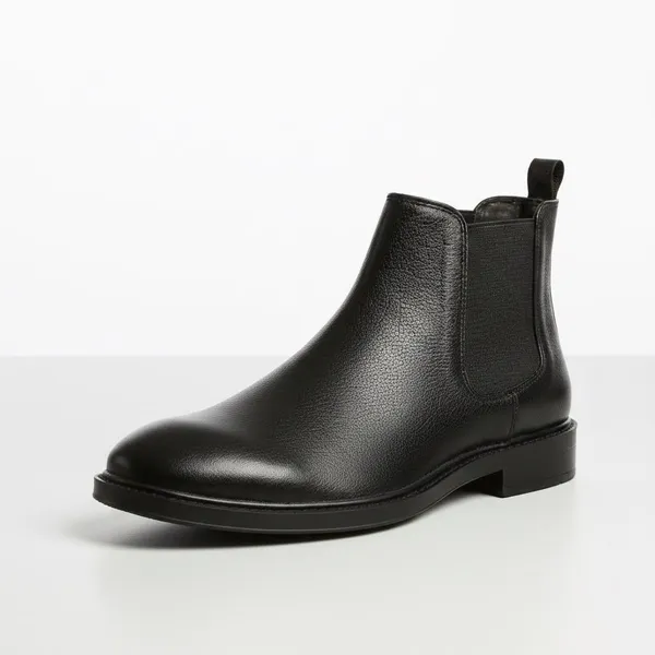 Black_Synthetic_Leather_Shoes_For_Men