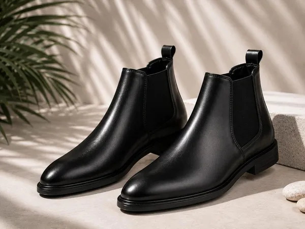 Black_Synthetic_Leather_Shoes_For_Men