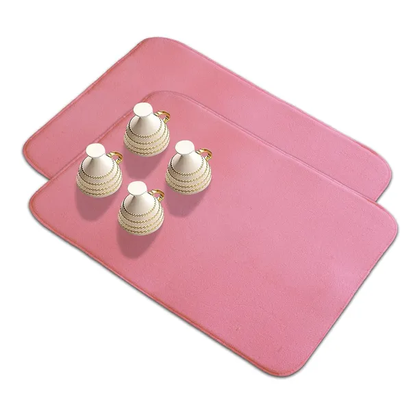Pink_Premium_Velvet_Plain_Dish_Drying_Mats