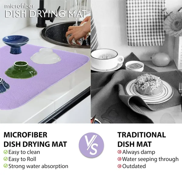 Lime_Purple_Premium_Velvet_Plain_Dish_Drying_Mats