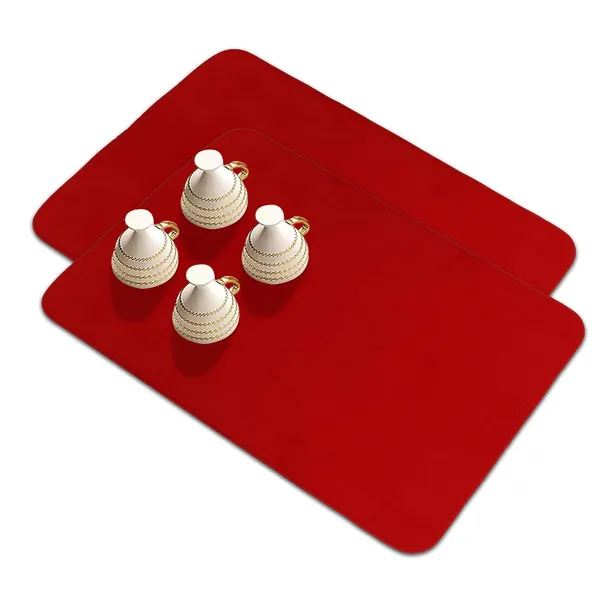 Red_Premium_Velvet_Plain_Dish_Drying_Mats