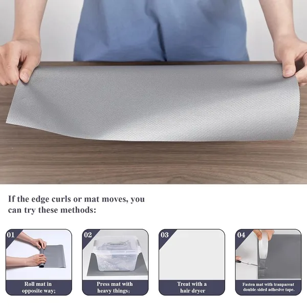 Home_Essentials_Triple_Combo_-_Grey_PVC_Anti_Slip_Mat_45x150cm_+_Kitchen_Sink_Mat_40x60cm_+_Clear_Table_Cover_with_Golden_and_Silver_Lace_40x60cm_|_Pack_of_3