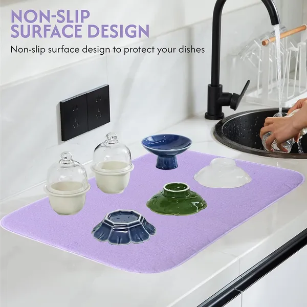 Lime_Purple_Premium_Velvet_Plain_Dish_Drying_Mats