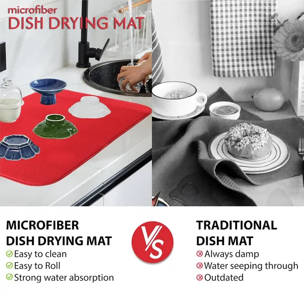 Red_Premium_Velvet_Plain_Dish_Drying_Mats